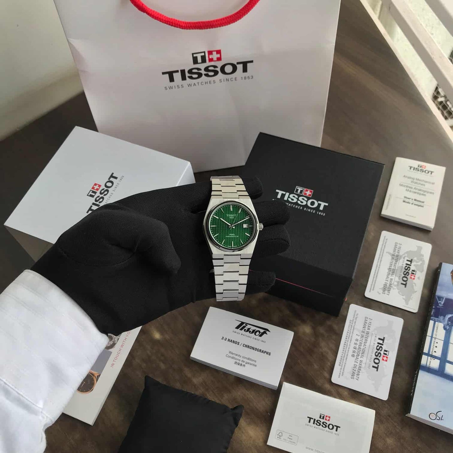 TISSOT PRX GREEN DIAL WATCH