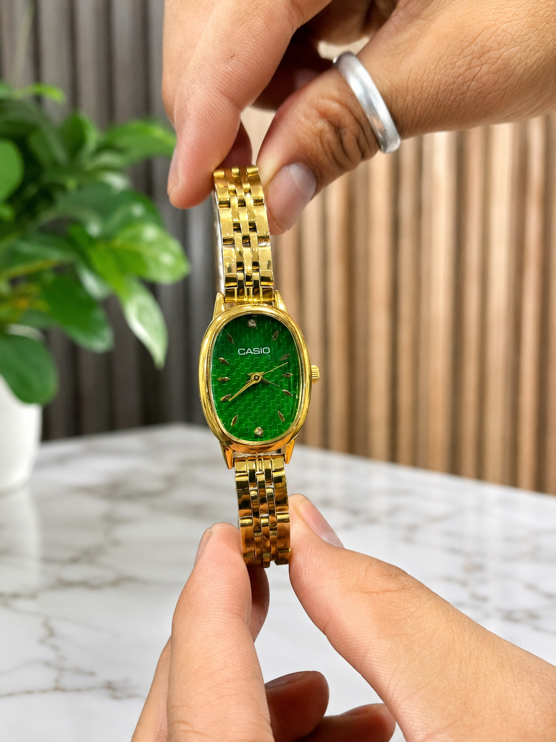 Oval Casio Garranted Gold Plated